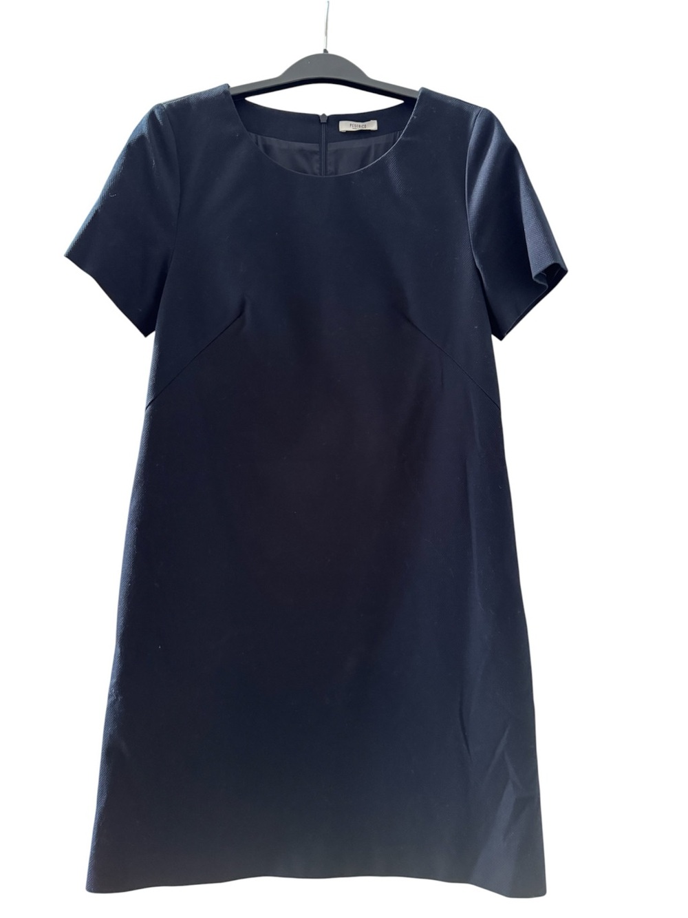 Peserico Navy Blue Short Sleeve Midi Dress
